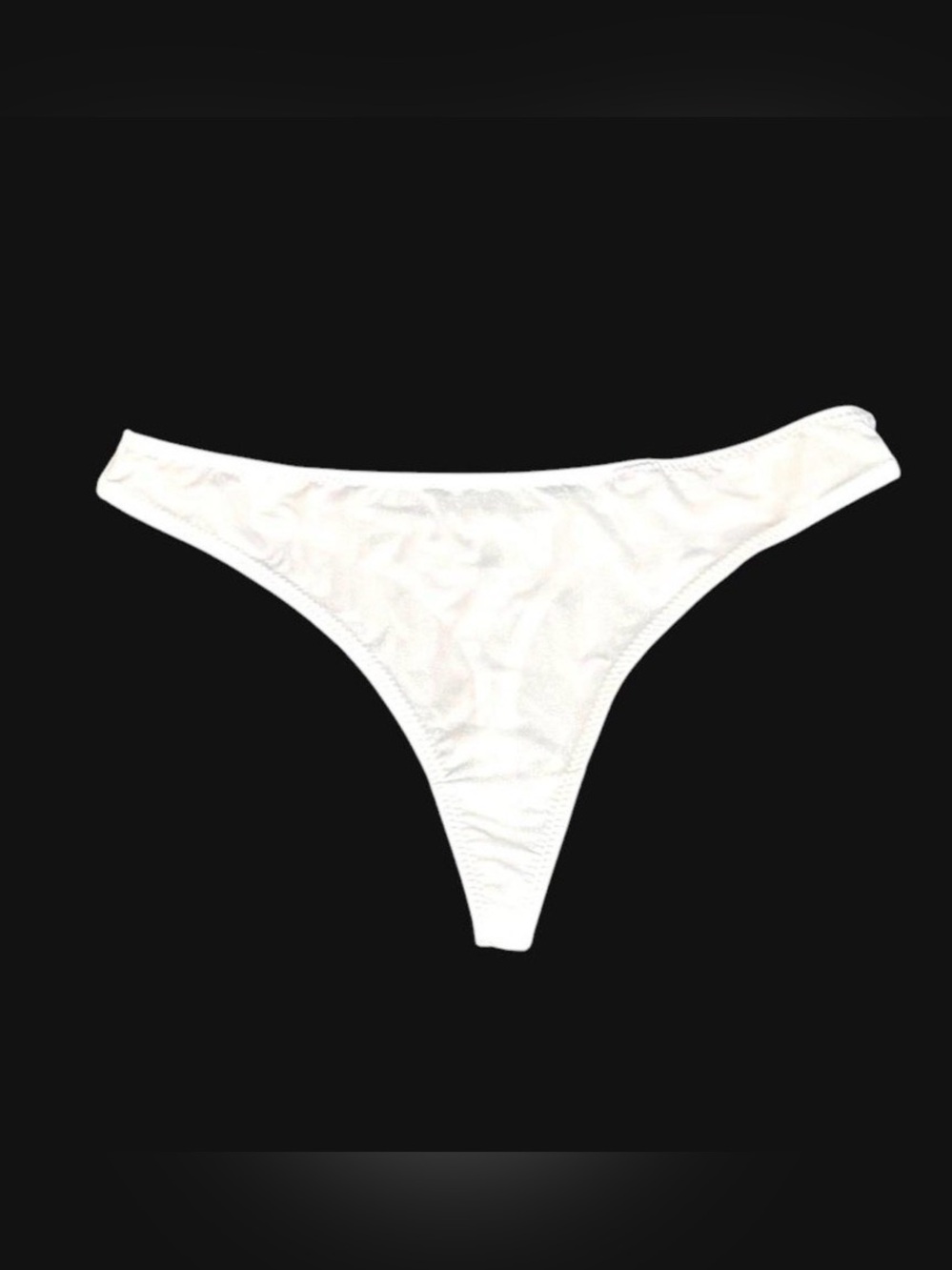 Sophie B White Thong Panties w/Small back Keyhole Sz S